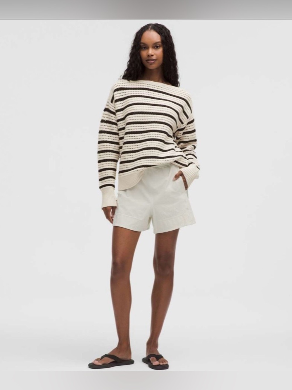 Lululemon Cotton Crochet Pullover